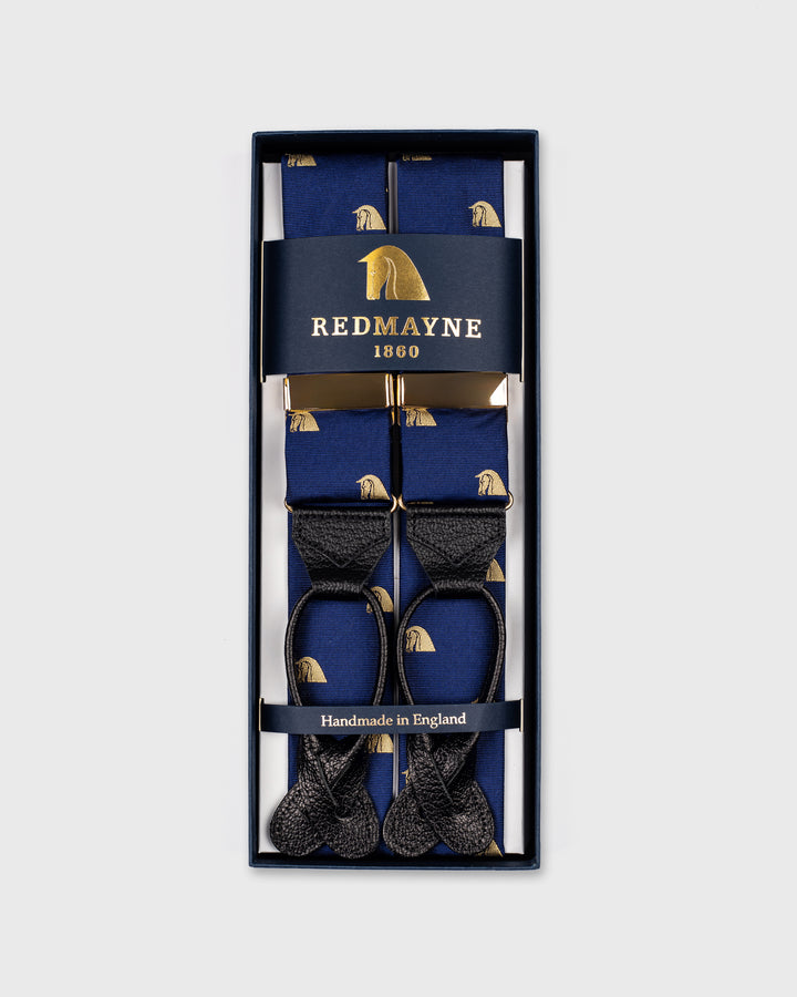 Redmayne Braces - Noble Horse/Navy/Black Ends