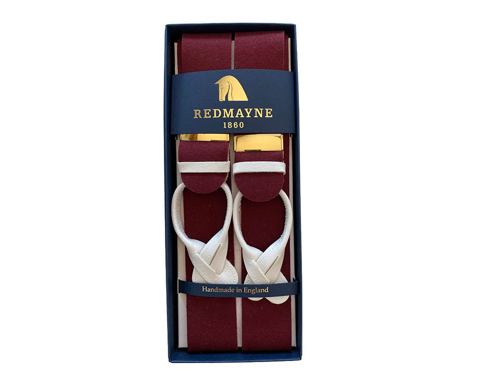 Redmayne Braces - Wine/White Ends