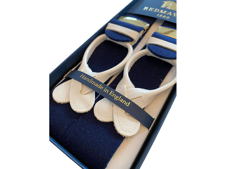 Redmayne Braces - Navy/White Ends
