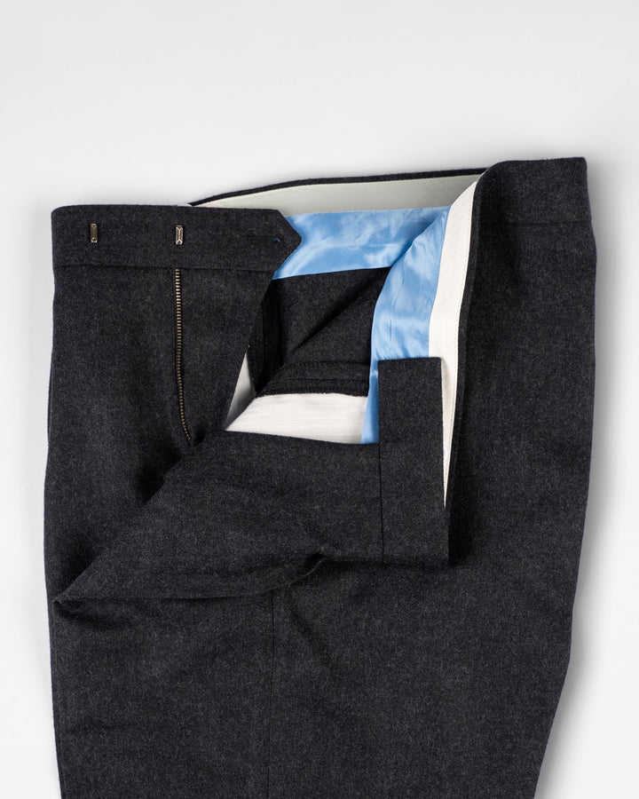 Charcoal Flannel Trousers