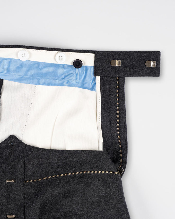 Charcoal Flannel Trousers