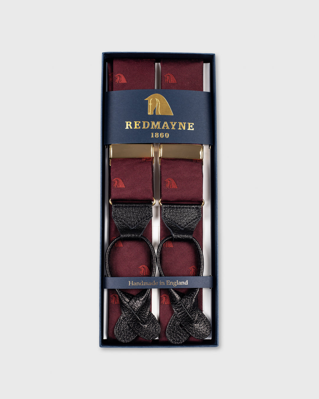 Redmayne Braces - Noble Horse/Burgundy/Black Ends