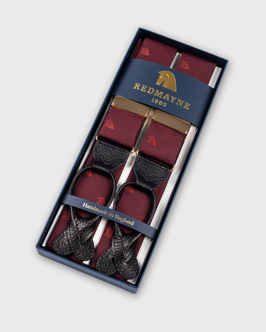 Redmayne Braces - Noble Horse/Burgundy/Black Ends