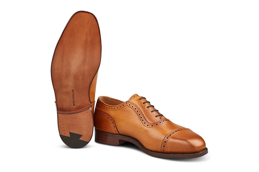 Belgrave Toecap Oxford Town Shoe in 1001 Burnished