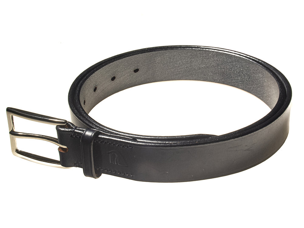 Redmayne Bridle Leather Belt - Midnight Blue with Nickel Buckle