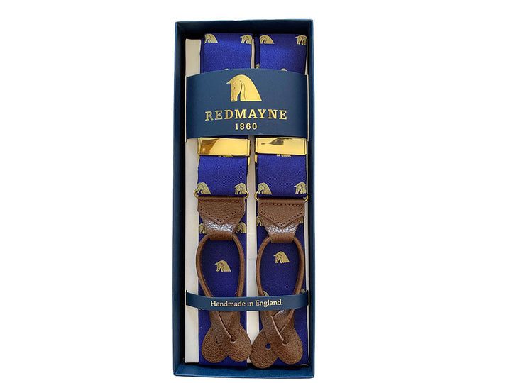 Redmayne Braces - Vanners Noble Horse/Navy/Brown Ends