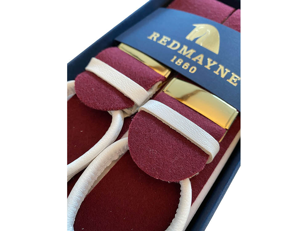 Redmayne Braces - Wine/White Ends