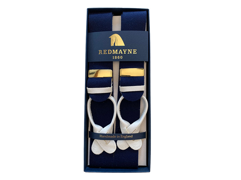 Redmayne Braces - Navy/White Ends