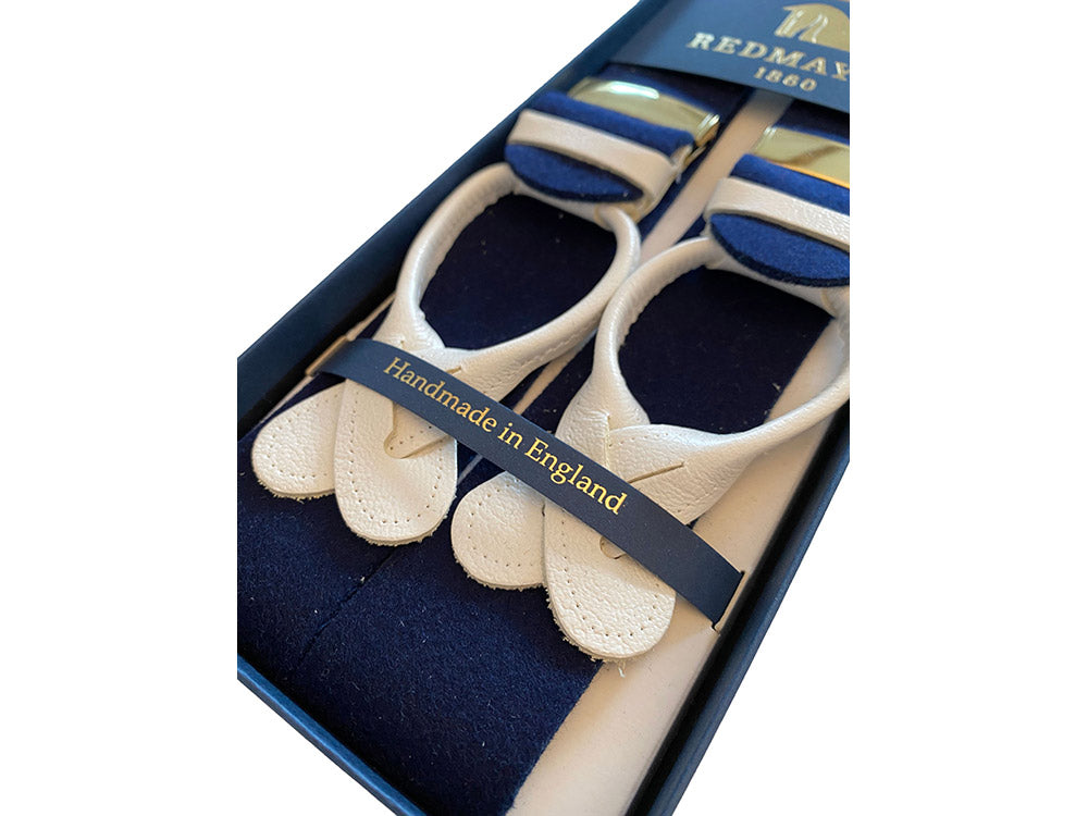 Redmayne Braces - Navy/White Ends