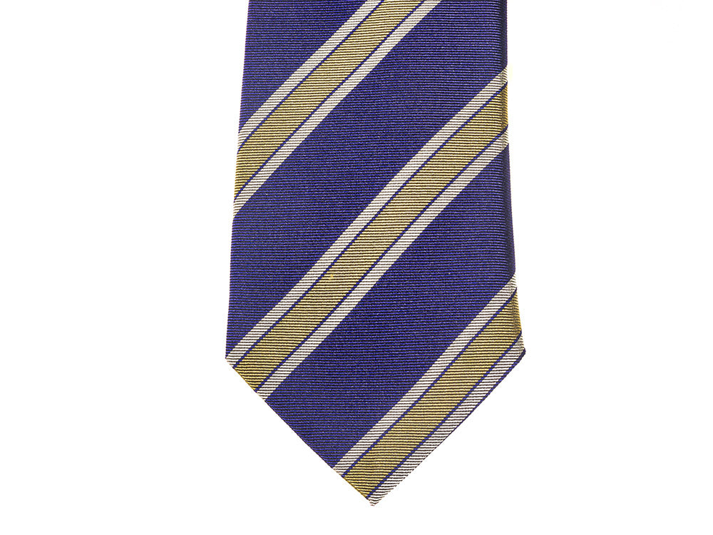 Redmayne Blue and Old Gold Club Stripe