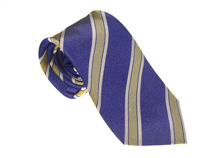 Redmayne Blue and Old Gold Club Stripe